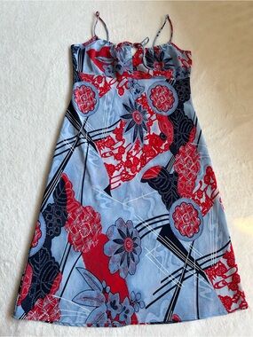 Vintage Garage Floral/Abstract Print Sun Dress